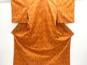 未使用品　雨縞模様織り出し手織り紬着物